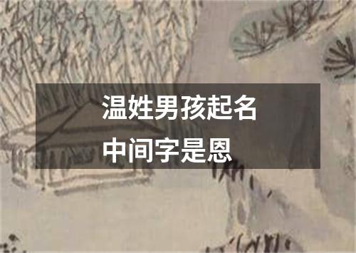 温姓男孩起名中间字是恩