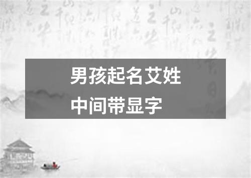 男孩起名艾姓中间带显字