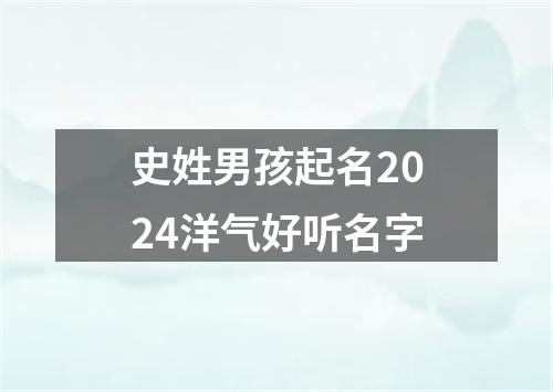 史姓男孩起名2024洋气好听名字