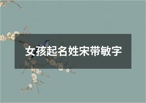 女孩起名姓宋带敏字