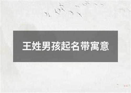 王姓男孩起名带寓意