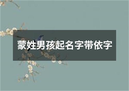 蒙姓男孩起名字带依字