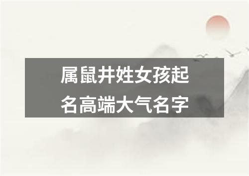 属鼠井姓女孩起名高端大气名字