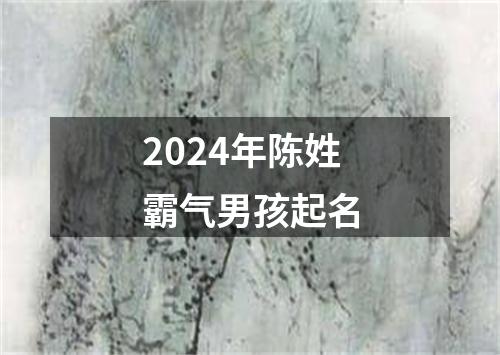 2024年陈姓霸气男孩起名