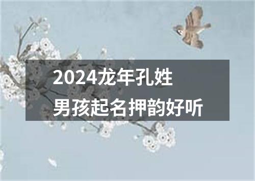 2024龙年孔姓男孩起名押韵好听