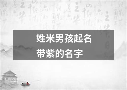 姓米男孩起名带紫的名字