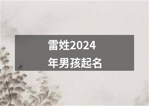 雷姓2024年男孩起名