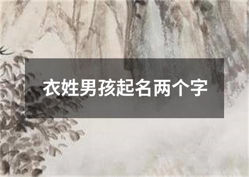 衣姓男孩起名两个字