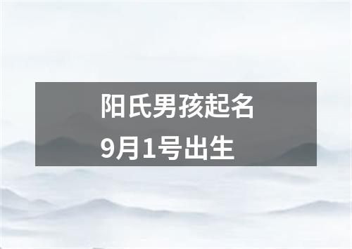 阳氏男孩起名9月1号出生