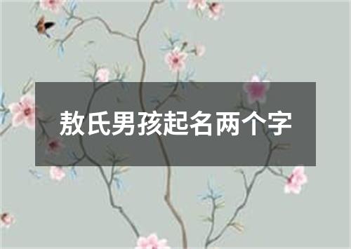 敖氏男孩起名两个字