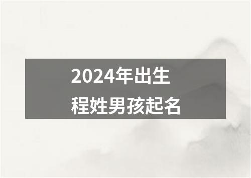 2024年出生程姓男孩起名