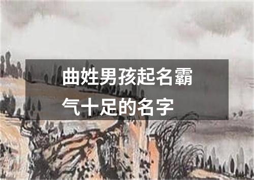 曲姓男孩起名霸气十足的名字