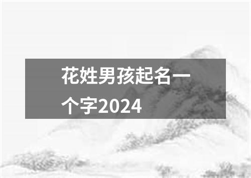 花姓男孩起名一个字2024