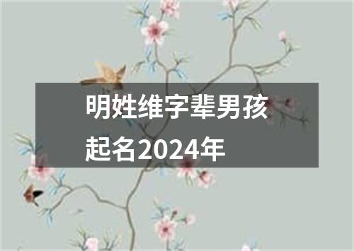 明姓维字辈男孩起名2024年