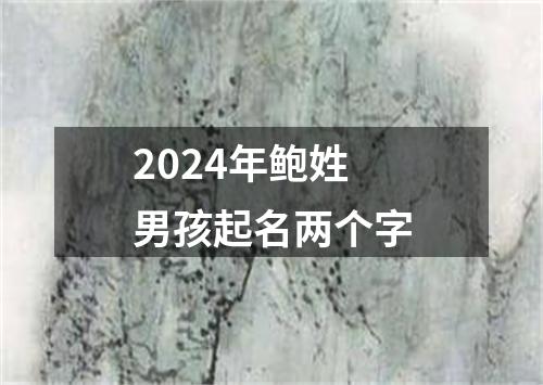 2024年鲍姓男孩起名两个字