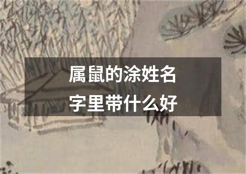 属鼠的涂姓名字里带什么好