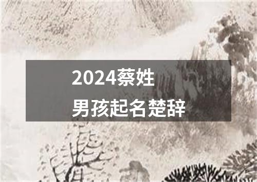 2024蔡姓男孩起名楚辞