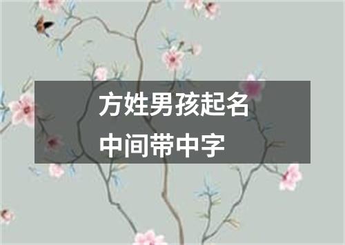 方姓男孩起名中间带中字