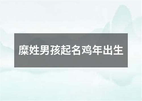 糜姓男孩起名鸡年出生