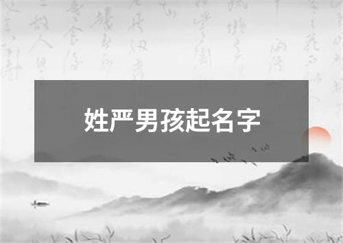 姓严男孩起名字