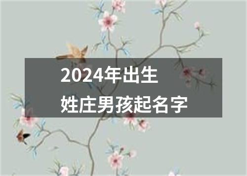 2024年出生姓庄男孩起名字