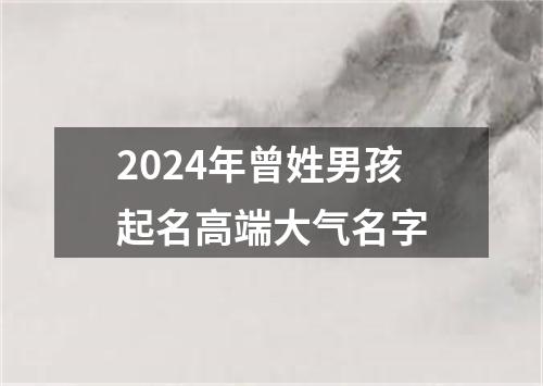 2024年曾姓男孩起名高端大气名字