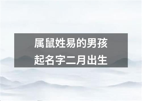 属鼠姓易的男孩起名字二月出生