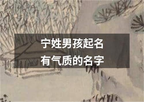 宁姓男孩起名有气质的名字