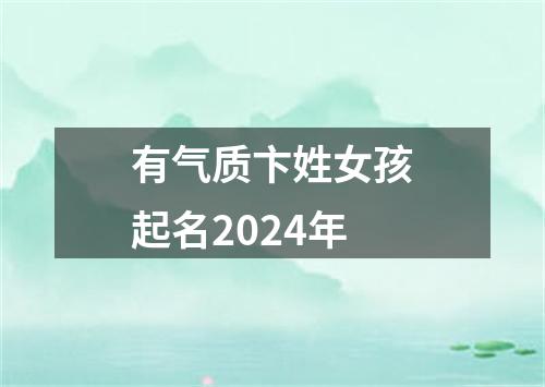 有气质卞姓女孩起名2024年