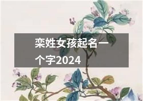 栾姓女孩起名一个字2024