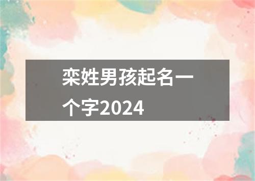 栾姓男孩起名一个字2024