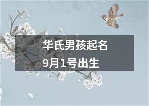 华氏男孩起名9月1号出生