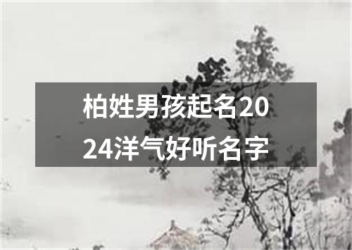 柏姓男孩起名2024洋气好听名字