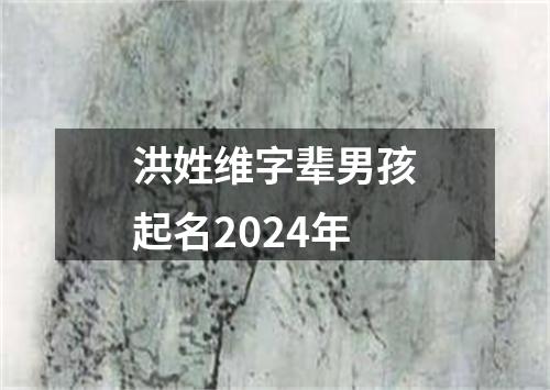 洪姓维字辈男孩起名2024年