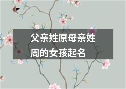 父亲姓原母亲姓周的女孩起名