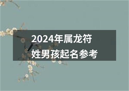 2024年属龙符姓男孩起名参考