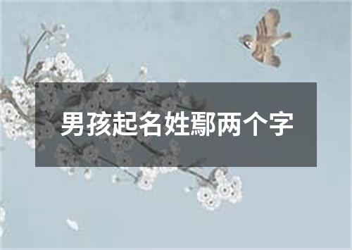 男孩起名姓鄢两个字