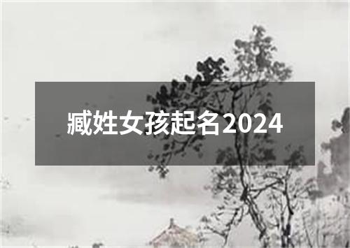 臧姓女孩起名2024