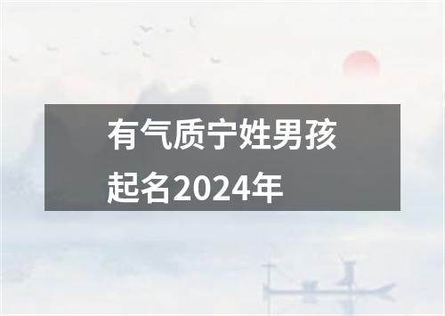 有气质宁姓男孩起名2024年