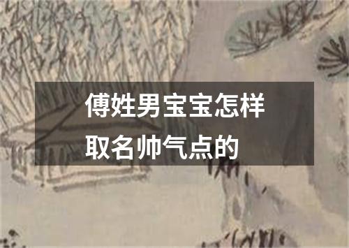 傅姓男宝宝怎样取名帅气点的