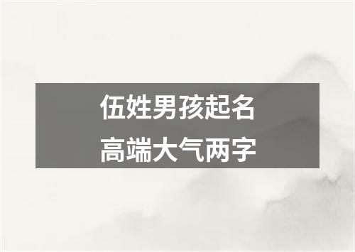 伍姓男孩起名高端大气两字