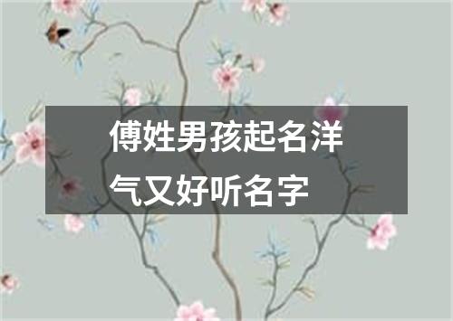 傅姓男孩起名洋气又好听名字