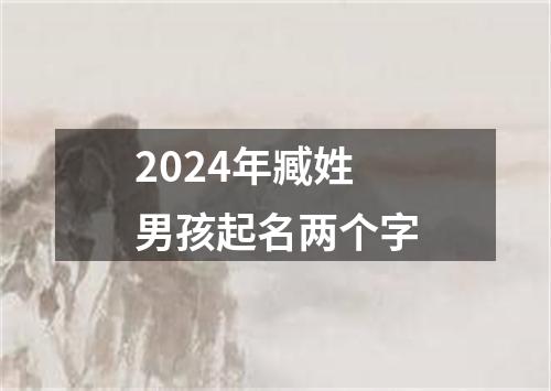 2024年臧姓男孩起名两个字