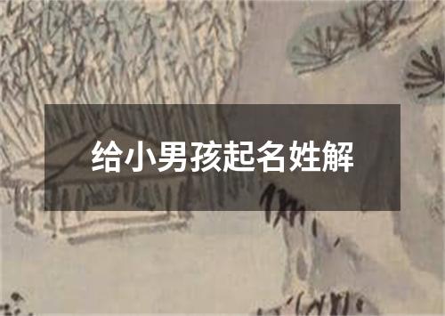 给小男孩起名姓解