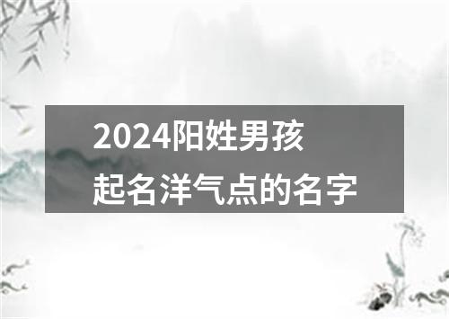 2024阳姓男孩起名洋气点的名字