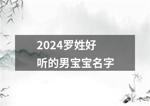 2024罗姓好听的男宝宝名字