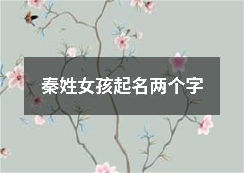 秦姓女孩起名两个字