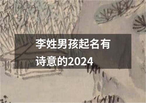 李姓男孩起名有诗意的2024