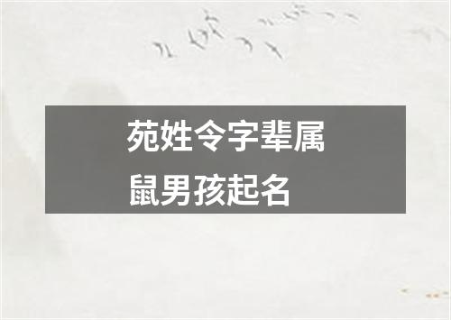 苑姓令字辈属鼠男孩起名