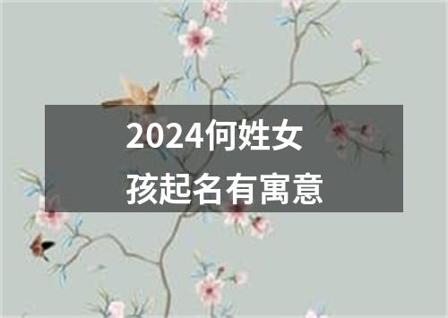 2024何姓女孩起名有寓意